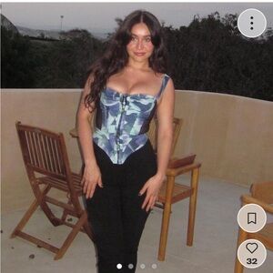 Miaou flower corset top